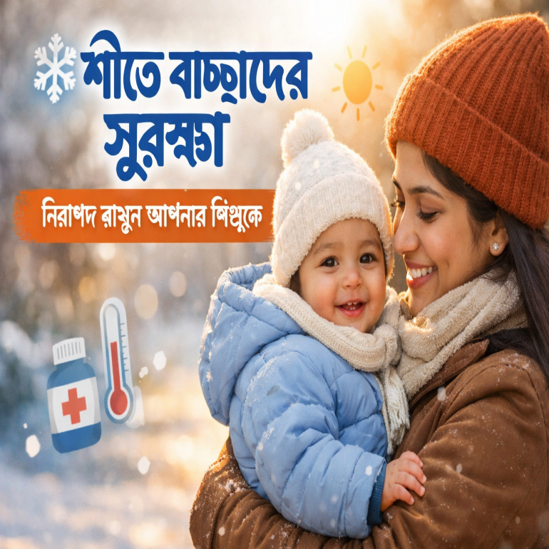 শীতকালে বাচ্চাদের সুরক্ষা: সুস্থ ও নিরাপদ রাখার পূর্ণাঙ্গ গাইড